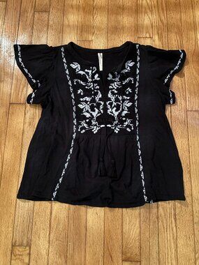 Anthropologie Alexandrine Embroidered Blouse